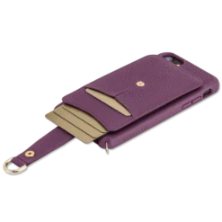 Victoria Crossbody Wallet Case Iphone 6 7 8 Chain Strap -CaseCraze Store VICTORIA compact crossbody leather mobile back case iPhone 6 7 8 Chain Strap violet Vaultskin