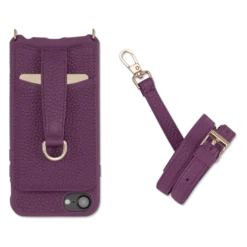 Victoria Case Iphone 6 7 8 Leather Strap -CaseCraze Store VICTORIA front pocket crossbody leather card cover iPhone 6 7 8 Leather Strap spanish violet Vaultskin
