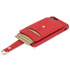 Victoria Crossbody Wallet Case Iphone 6 7 8 Chain Strap -CaseCraze Store VICTORIA invisible crossbody leather phone case iPhone 6 7 8 Chain Strap red Vaultskin