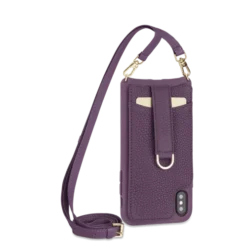 Victoria Crossbody Wallet Case Iphone Xs Max Leather Strap -CaseCraze Store VICTORIA simple crossbody minimalist card case iPhone XS Max Leather Strap violet Vaultskin
