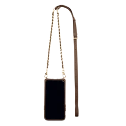 Victoria Crossbody Wallet Case Iphone Xs Max Chain Strap -CaseCraze Store VICTORIA slim crossbody leather mobile cover iPhone XS Max Chain Strap brown Vaultskin