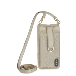 Victoria Crossbody Wallet Case Iphone Xs Max Leather Strap -CaseCraze Store VICTORIA slim crossbody minimalist bumper iPhone XS Max Leather Strap champagne Vaultskin