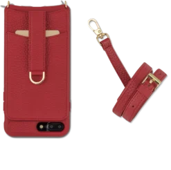 Victoria Case Iphone 7 Plus 8 Plus -CaseCraze Store VICTORIA thin crossbody minimalist phone case iPhone 7 8 Plus Leather Strap winsor red Vaultskin