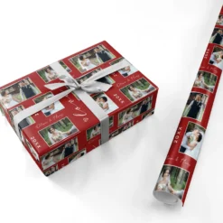 Valentine Wedding Photo Personalised Wrapping Paper -CaseCraze Store Valentine Wedding Photo Personalised Personalised Wrapping Paper