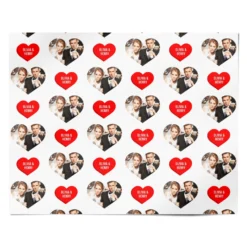 Valentines Day Photo Upload Wrapping Paper -CaseCraze Store Valentines Day Photo Upload Personalised Wrapping Paper Alternative