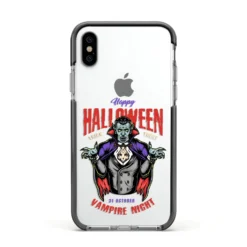 Vampire Night IPhone Case 38 Vampire Night IPhone Case -CaseCraze Store Vampire Night Apple iPhone Xs Impact Case Black Edge on Silver Phone