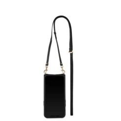 Victoria Crossbody Wallet Case Iphone 12 Leather Strap -CaseCraze Store VaultskinVICTORIAiPhone12BlackLeather4Back