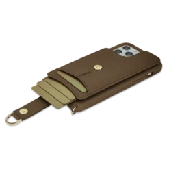 Victoria Crossbody Wallet Case Iphone 12 Pro Max Leather Strap -CaseCraze Store VaultskinVICTORIAiPhone12BrownLeather3Side 7707df3c 604f 4c3a 91a0 2370becd6ee7