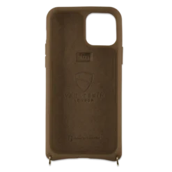 Victoria Crossbody Wallet Case Iphone 12 Leather Strap -CaseCraze Store VaultskinVICTORIAiPhone12BrownLeather5Back