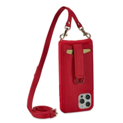 Victoria Crossbody Wallet Case Iphone 13 Leather Strap -CaseCraze Store VaultskinVICTORIAiPhone12RedLeather1Main 016b9380 26f7 4b32 837d a3ad999e6e0c