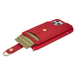 Victoria Crossbody Wallet Case Iphone 13 Chain Strap -CaseCraze Store VaultskinVICTORIAiPhone12RedLeather3Side ccb889a0 0182 4a94 b4bd 312624875e81