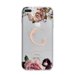Vintage Floral Personalised IPhone Case -CaseCraze Store Vintage Floral Personalised iPhone 7 Plus Bumper Case on Silver iPhone