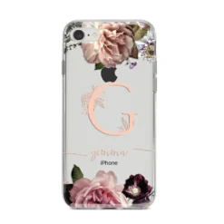Vintage Floral Personalised IPhone Case -CaseCraze Store Vintage Floral Personalised iPhone 8 Bumper Case on Silver iPhone