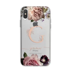 Vintage Floral Personalised IPhone Case -CaseCraze Store Vintage Floral Personalised iPhone X Bumper Case on Silver iPhone Alternative Image 1 8c197730 22e4 473c ad23 6c8033c7d8b0