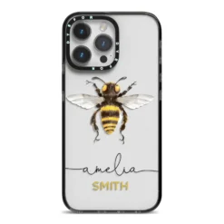 Watercolour Bee Personalised Name IPhone Case
