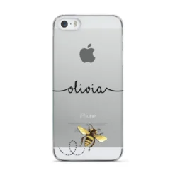 Watercolour Bee With Name IPhone Case -CaseCraze Store Watercolour Bee with Name Apple iPhone 5 Case