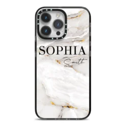 White And Gold Marble IPhone Case