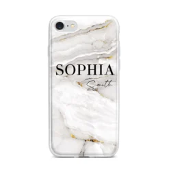 White And Gold Marble IPhone Case -CaseCraze Store White And Gold Marble iPhone 7 Bumper Case on Silver iPhone