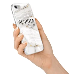 White And Gold Marble IPhone Case -CaseCraze Store White And Gold Marble iPhone 7 Bumper Case on Silver iPhone Alternative Image