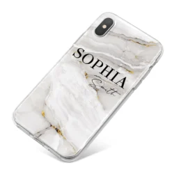 White And Gold Marble IPhone Case -CaseCraze Store White And Gold Marble iPhone X Bumper Case on Silver iPhone