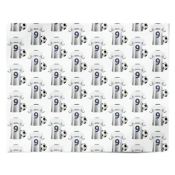 White Blue Personalised Football Shirt Wrapping Paper -CaseCraze Store White Blue Personalised Football Shirt Personalised Wrapping Paper Alternative