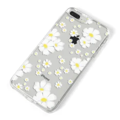 White Daisy Flower IPhone Case 30 White Daisy Flower IPhone Case -CaseCraze Store White Daisy Flower iPhone 8 Plus Bumper Case on Silver iPhone Alternative Image