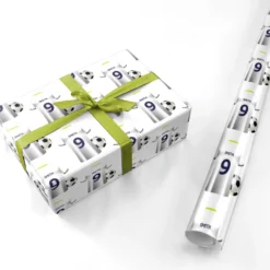 White Football Shirt Personalised Wrapping Paper -CaseCraze Store White Football Shirt Personalised Personalised Wrapping Paper