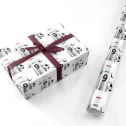 White Red Personalised Football Shirt Wrapping Paper 6 White Red Personalised Football Shirt Wrapping Paper -CaseCraze Store White Red Personalised Football Shirt Personalised Wrapping Paper