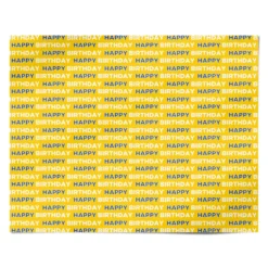 White Yellow And Blue Birthday Football Fan Wrapping Paper -CaseCraze Store White Yellow and Blue Birthday Football Fan Personalised Wrapping Paper Alternative