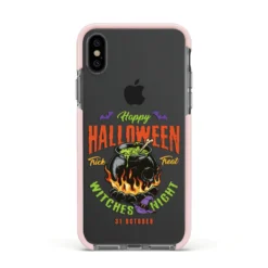 Witch Cauldron IPhone Case 37 Witch Cauldron IPhone Case -CaseCraze Store Witch Cauldron Apple iPhone Xs Impact Case Pink Edge on Black Phone