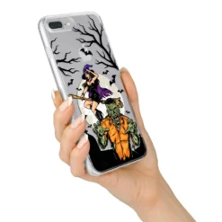 Witch Meets Zombie IPhone Case -CaseCraze Store Witch Meets Zombie iPhone 7 Plus Bumper Case on Silver iPhone Alternative Image