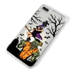 Witch Meets Zombie IPhone Case -CaseCraze Store Witch Meets Zombie iPhone 8 Plus Bumper Case on Silver iPhone Alternative Image