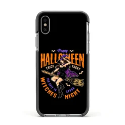 Witches Night IPhone Case -CaseCraze Store Witches Night Apple iPhone Xs Impact Case Black Edge on Silver Phone