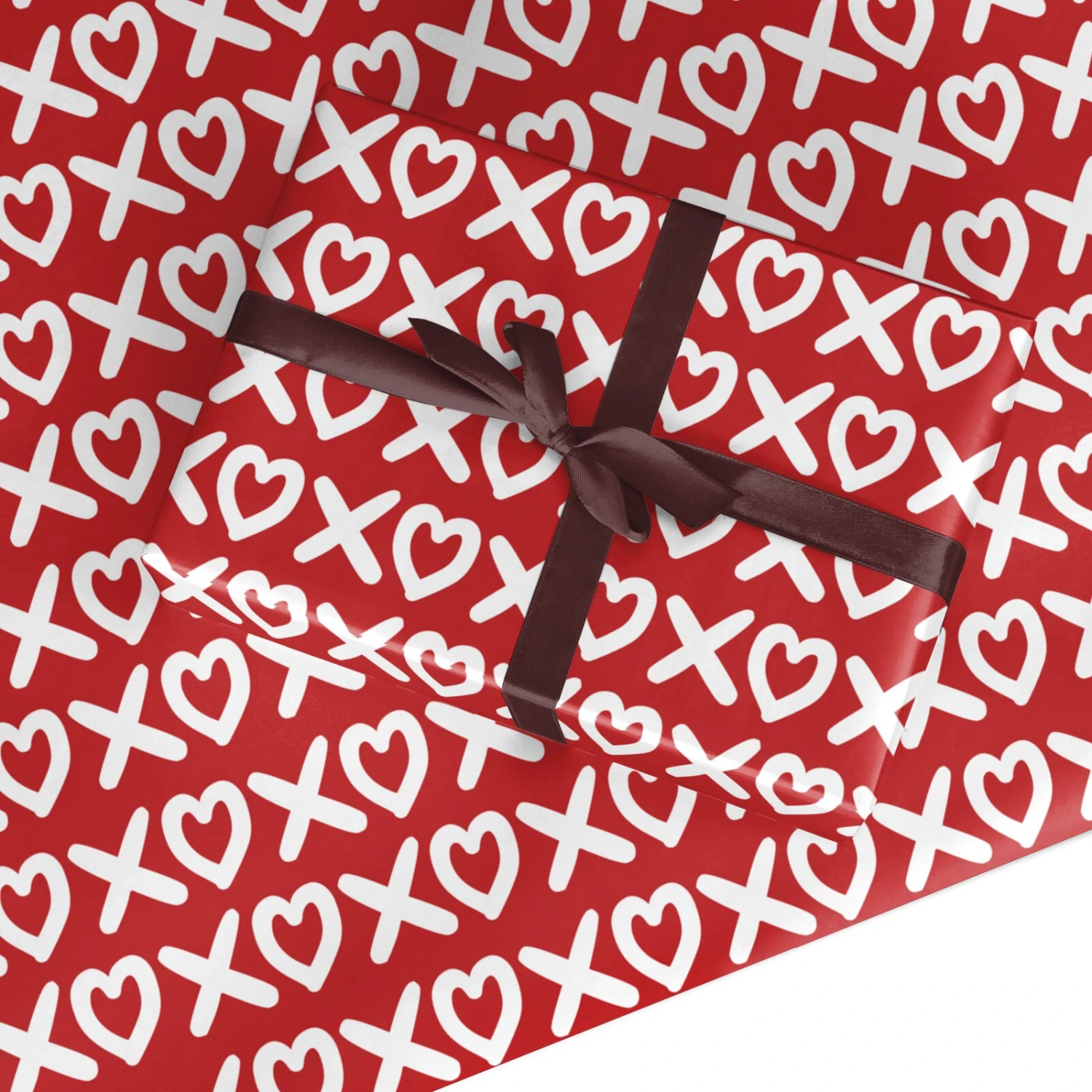 XOXO Red Wrapping Paper 1 XOXO Red Wrapping Paper