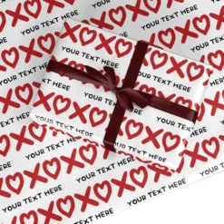 XOXO Valentines Personalised Wrapping Paper