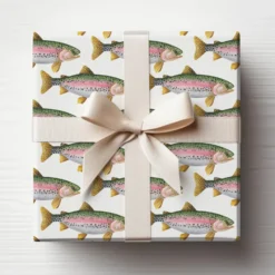 Rainbow Trout Pattern Wrapping Paper